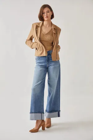 Maeve Vegan Faux Suede Moto Jacket