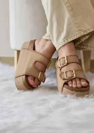 Maker's Shoes Double Buckle Flatform