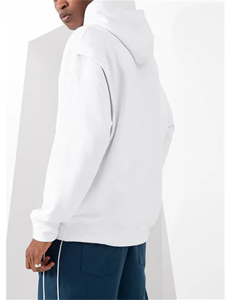 Male Winter Fleece Warm Loose Sports Daily Hoodie