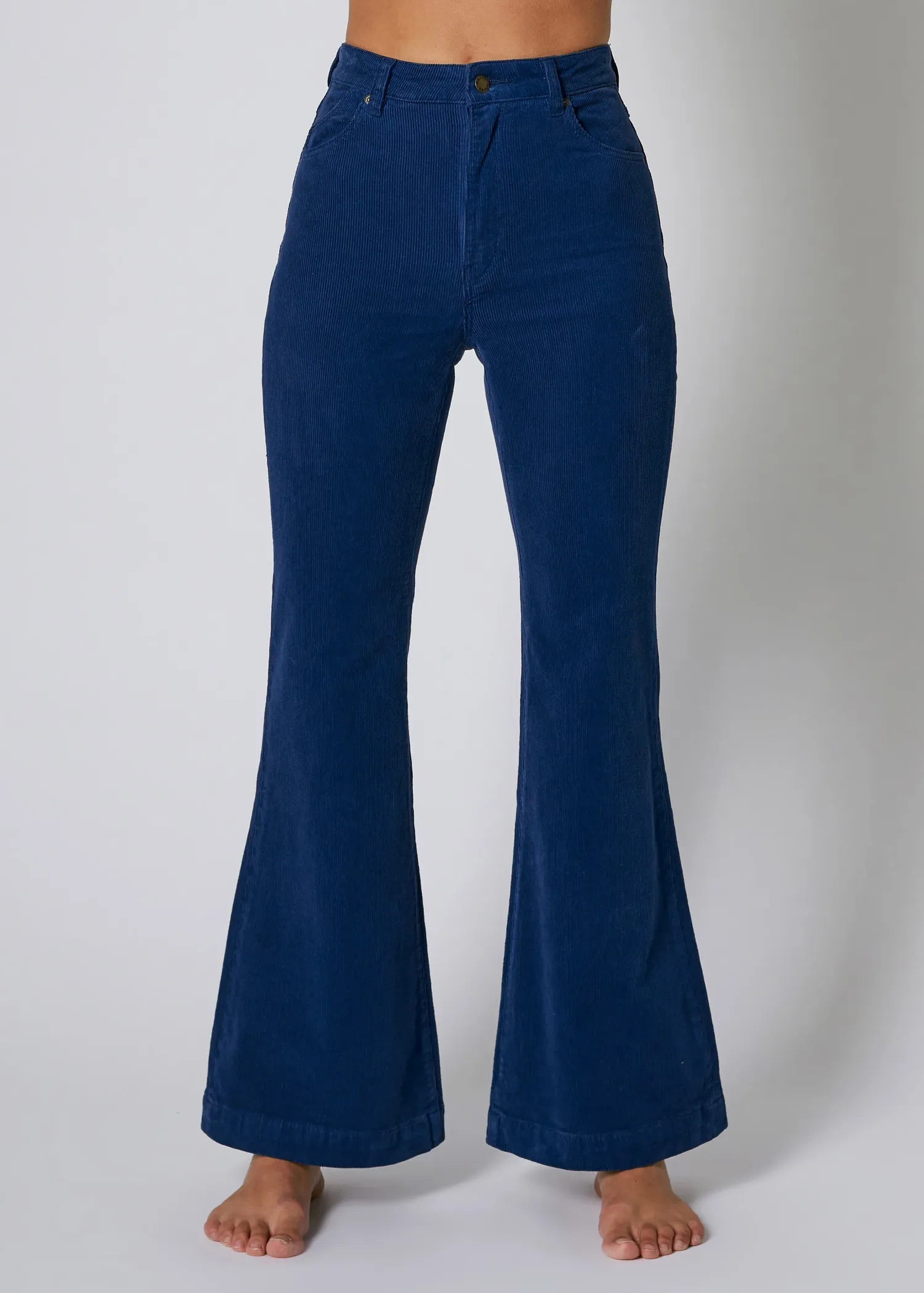 Marine Blue Corduroy Eastcoast Flares <br> <I> almost gone! </I>