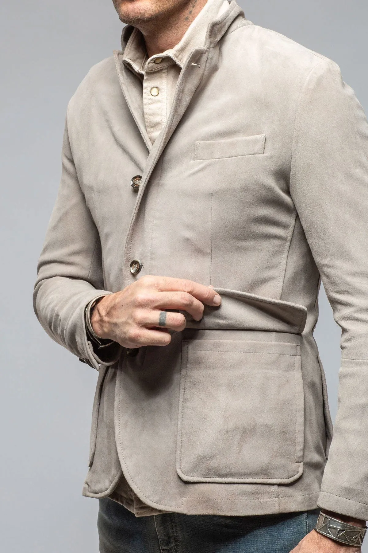 Maximus Suede Blazer In Ice