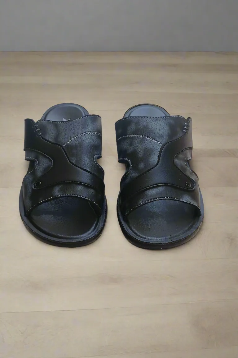 Men Slippers Two-Tone Comfort - Black - TT001