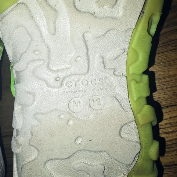 Men's All-Terrain Atlas Croc - Bone/Limeade Clog - Size 12