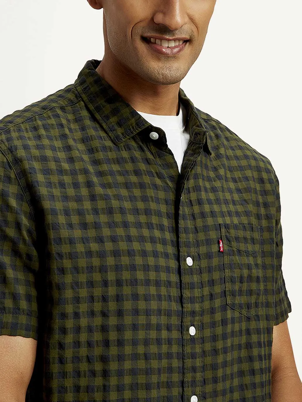 Men's Checkered Slim Fit Shirt