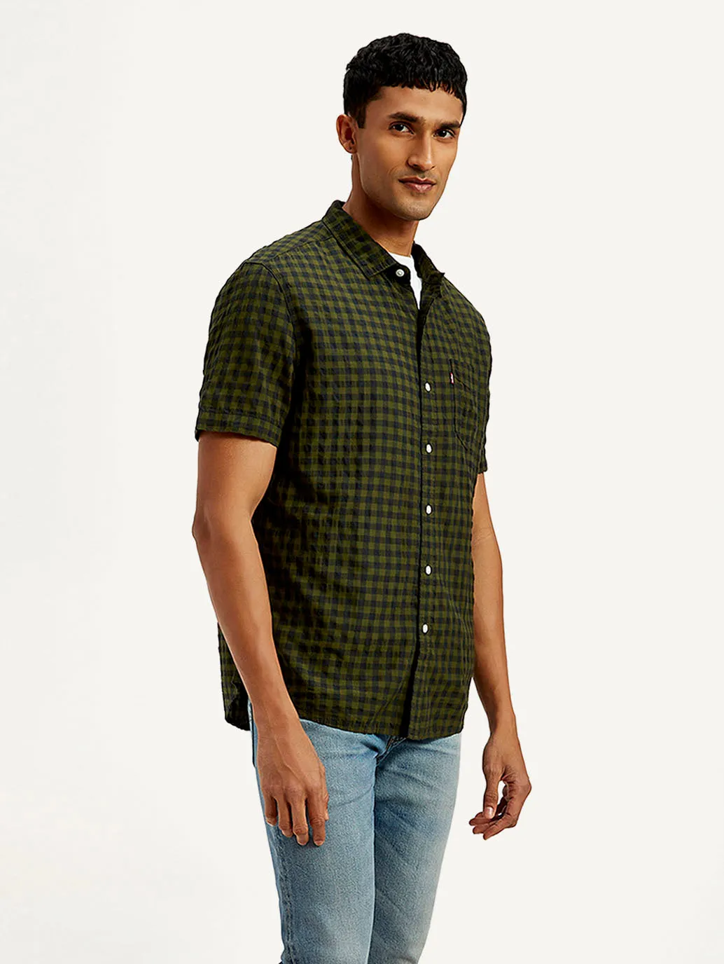 Men's Checkered Slim Fit Shirt