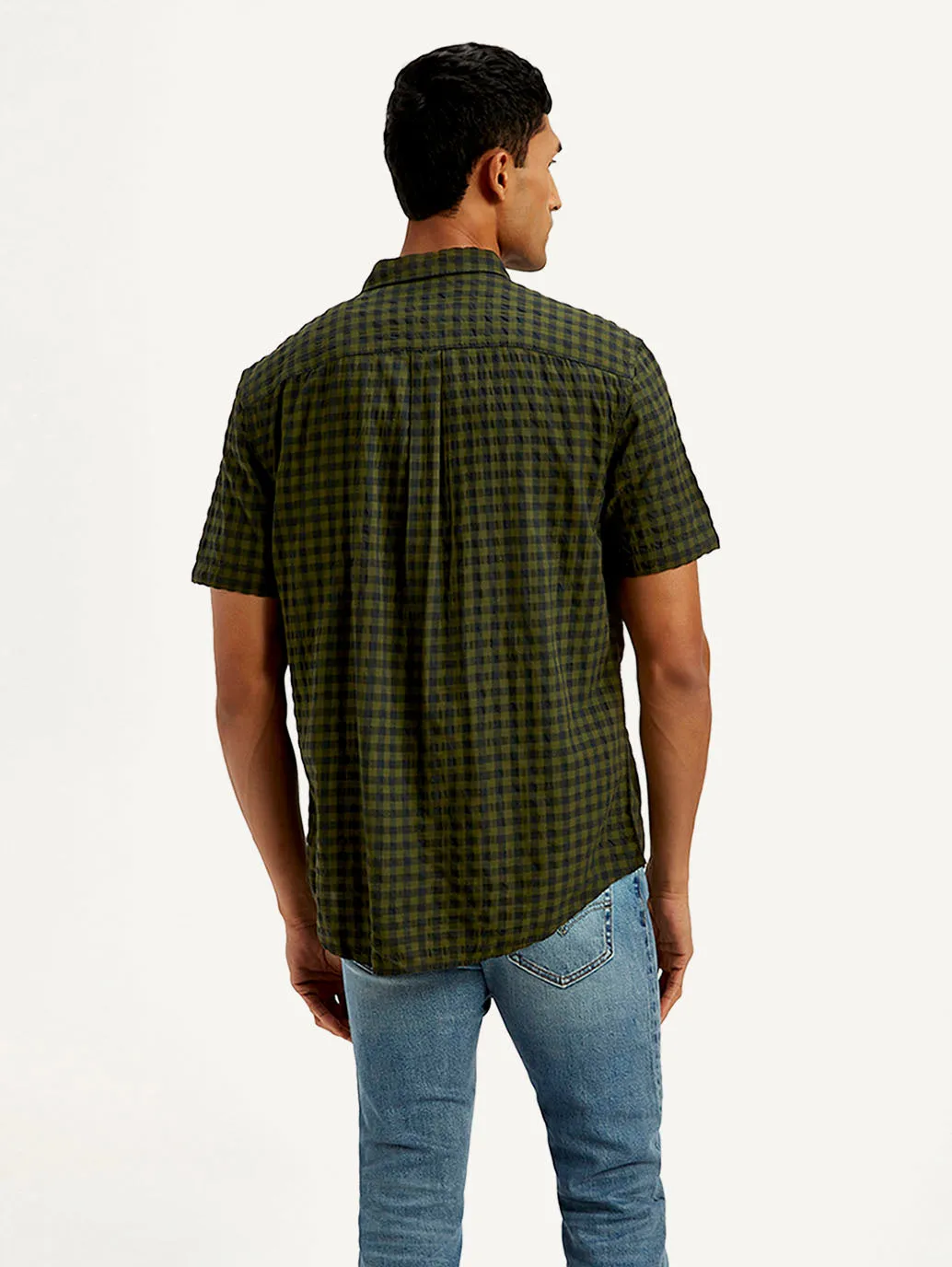 Men's Checkered Slim Fit Shirt