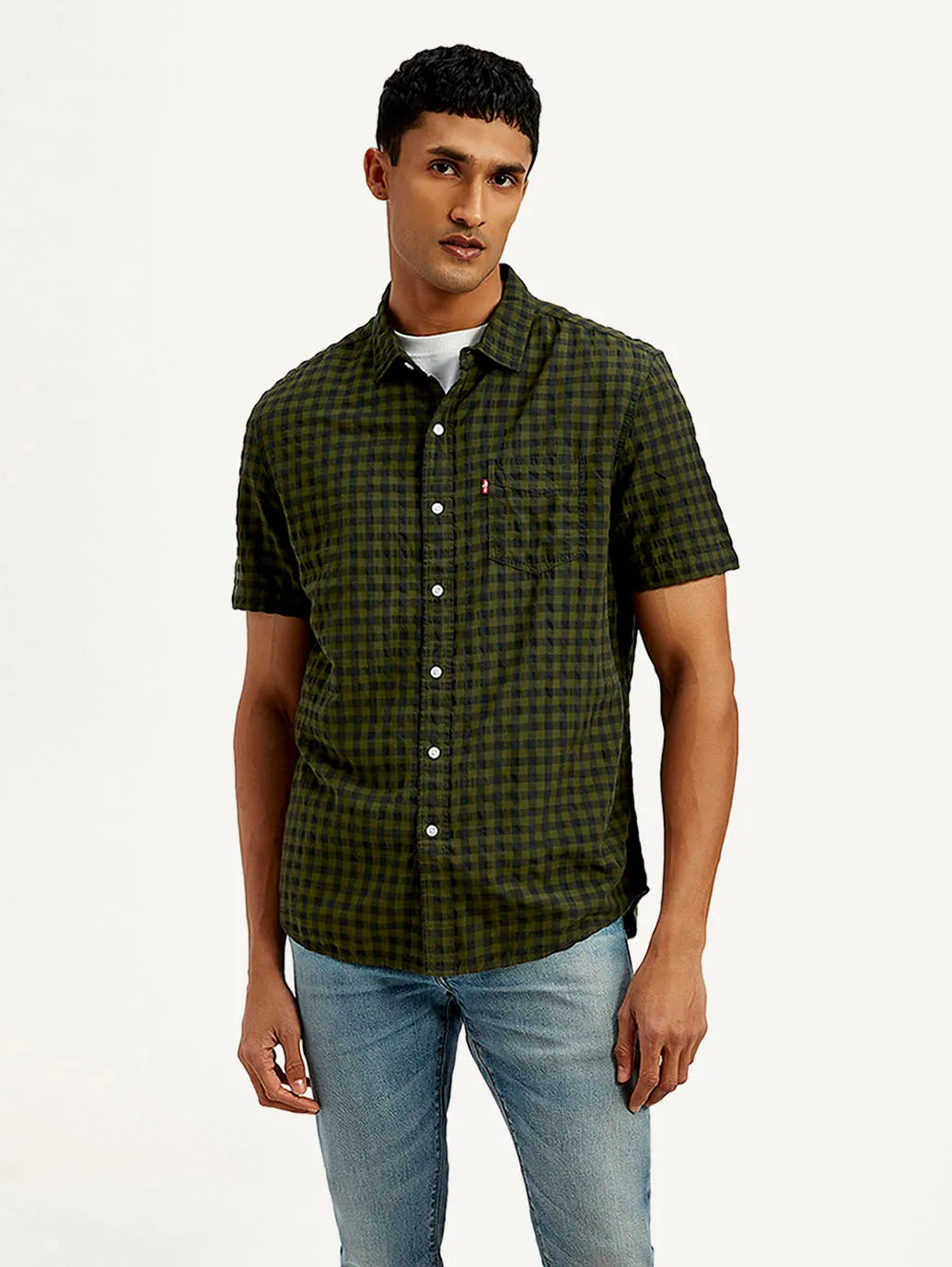 Men's Checkered Slim Fit Shirt