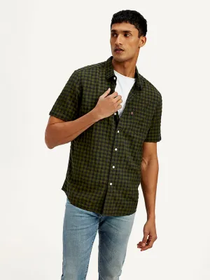 Men's Checkered Slim Fit Shirt