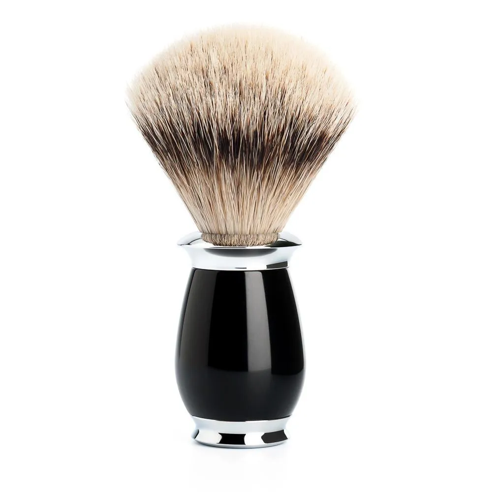 MÜHLE PURIST 3 Pc Shaving Set, Silvertip Badger / Safety Razor, Black