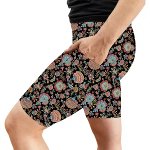 Midnight Flora Deluxe Pocket Shorts