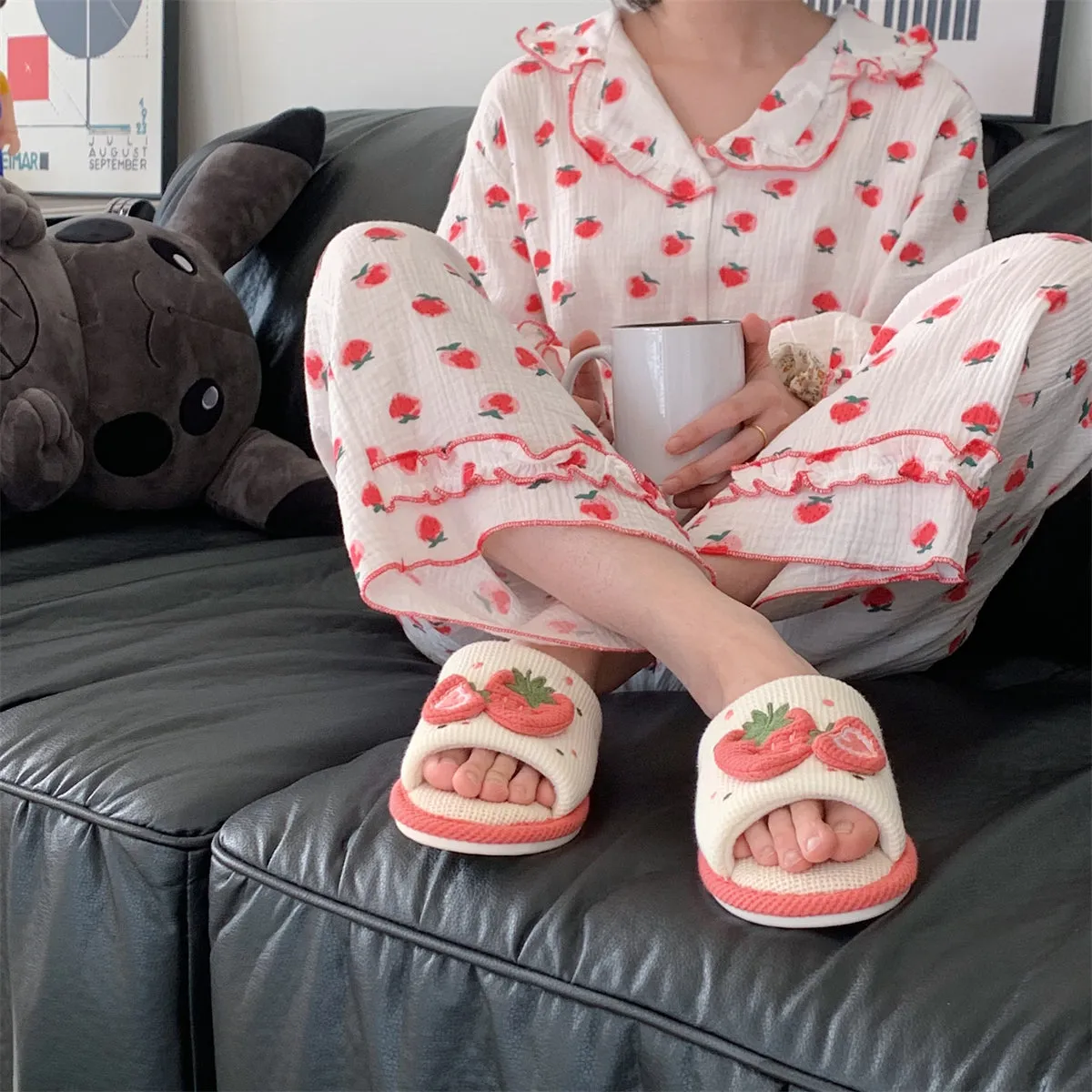 Milky Strawberry Slippers