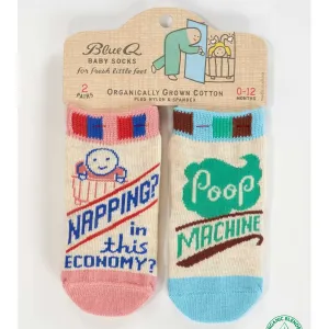 Napping Poop Machine Baby Socks