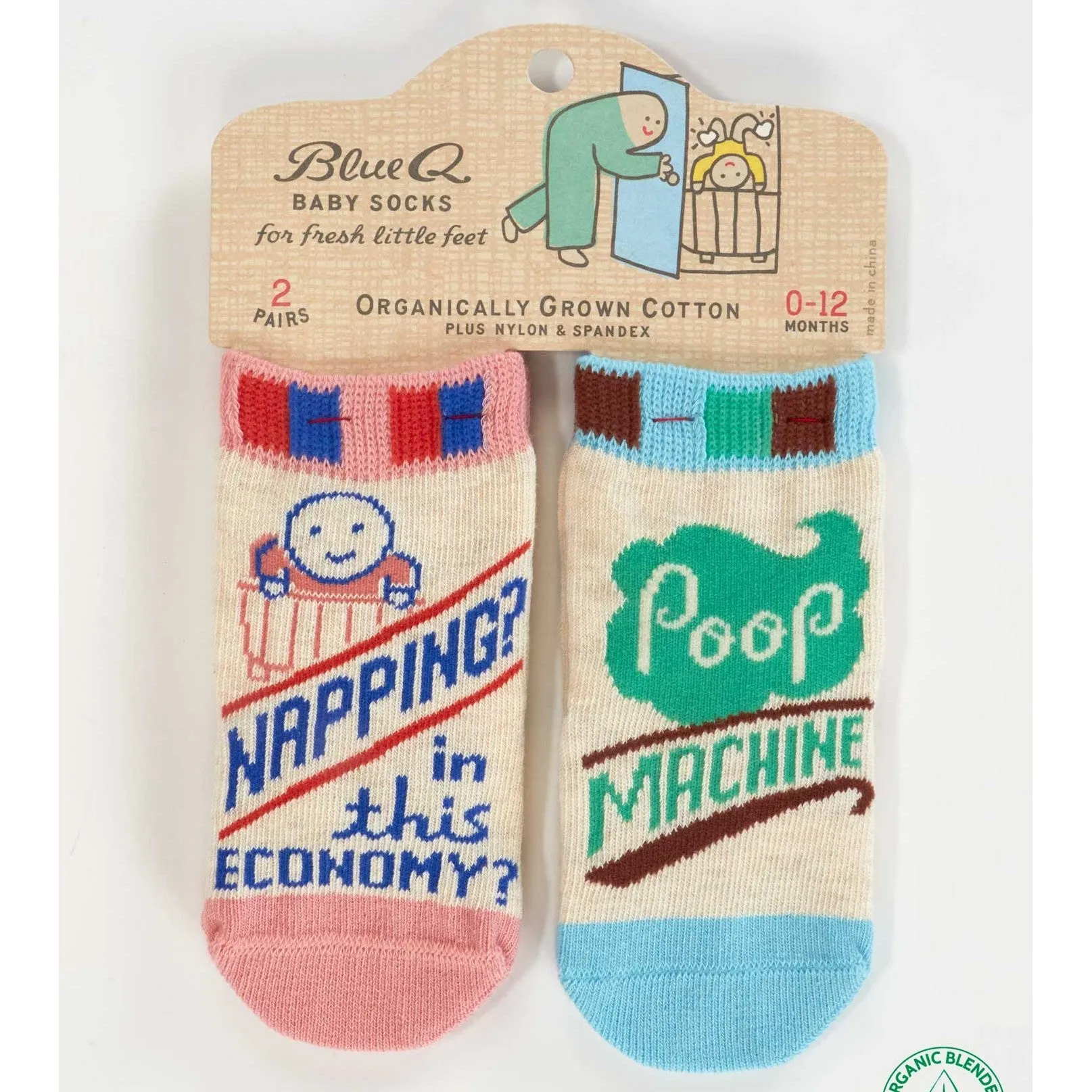 Napping Poop Machine Baby Socks