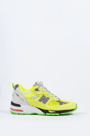 NEW BALANCE X ARIES WOMENS 991 NEON YELLOW