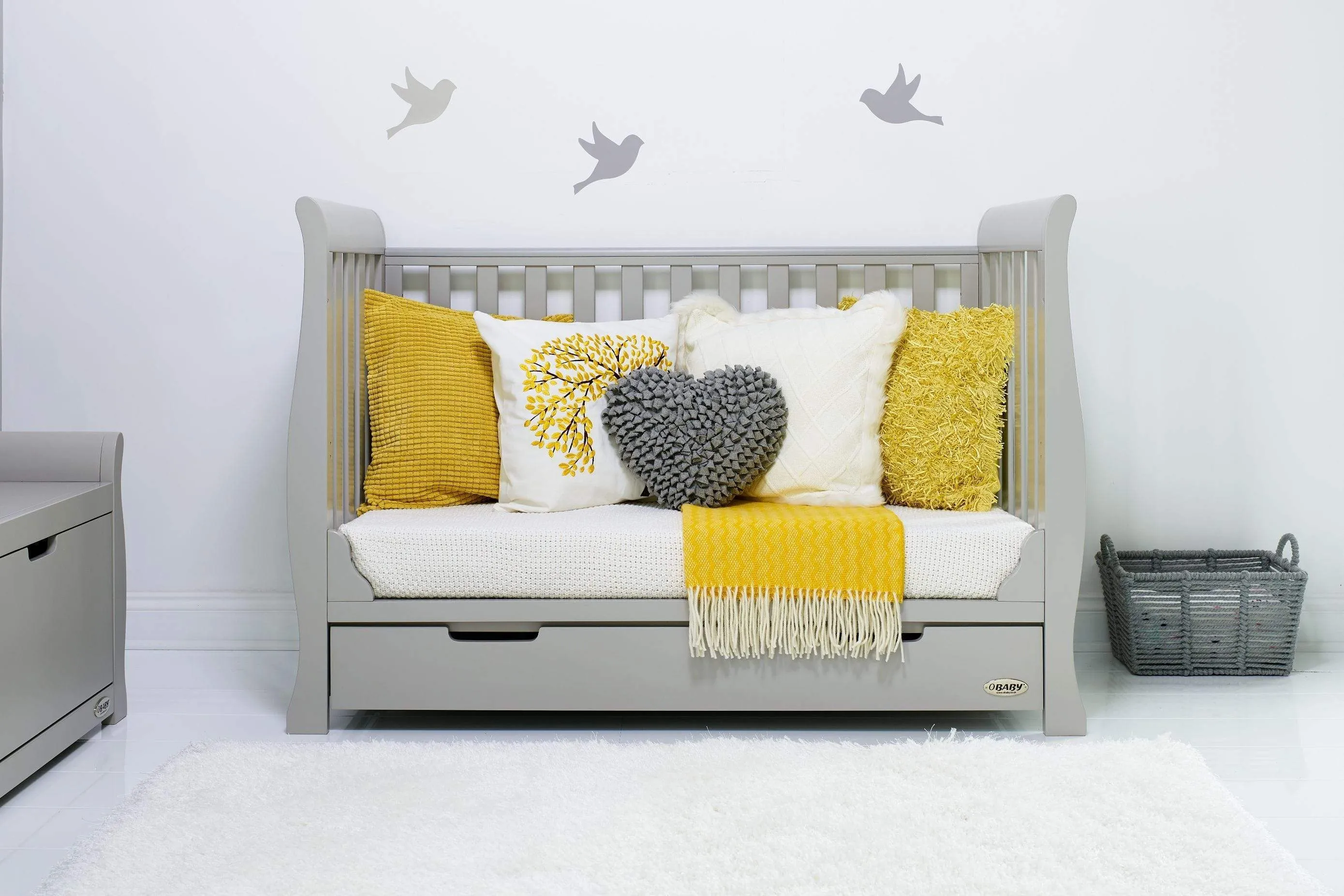 Obaby Stamford Mini Cot Bed - Warm Grey