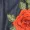 Off The Shoulder Denim Embroidered Dress