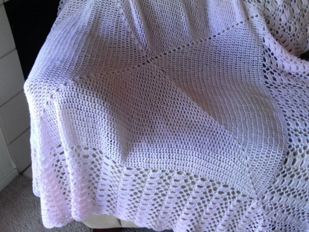 Oversized pink baby blanket