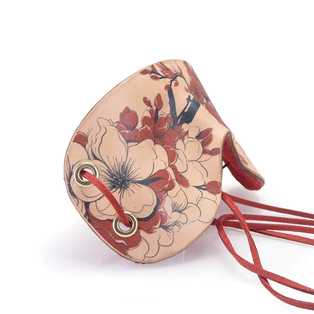 Paradise Red Blossom Mask [Suede Lined]