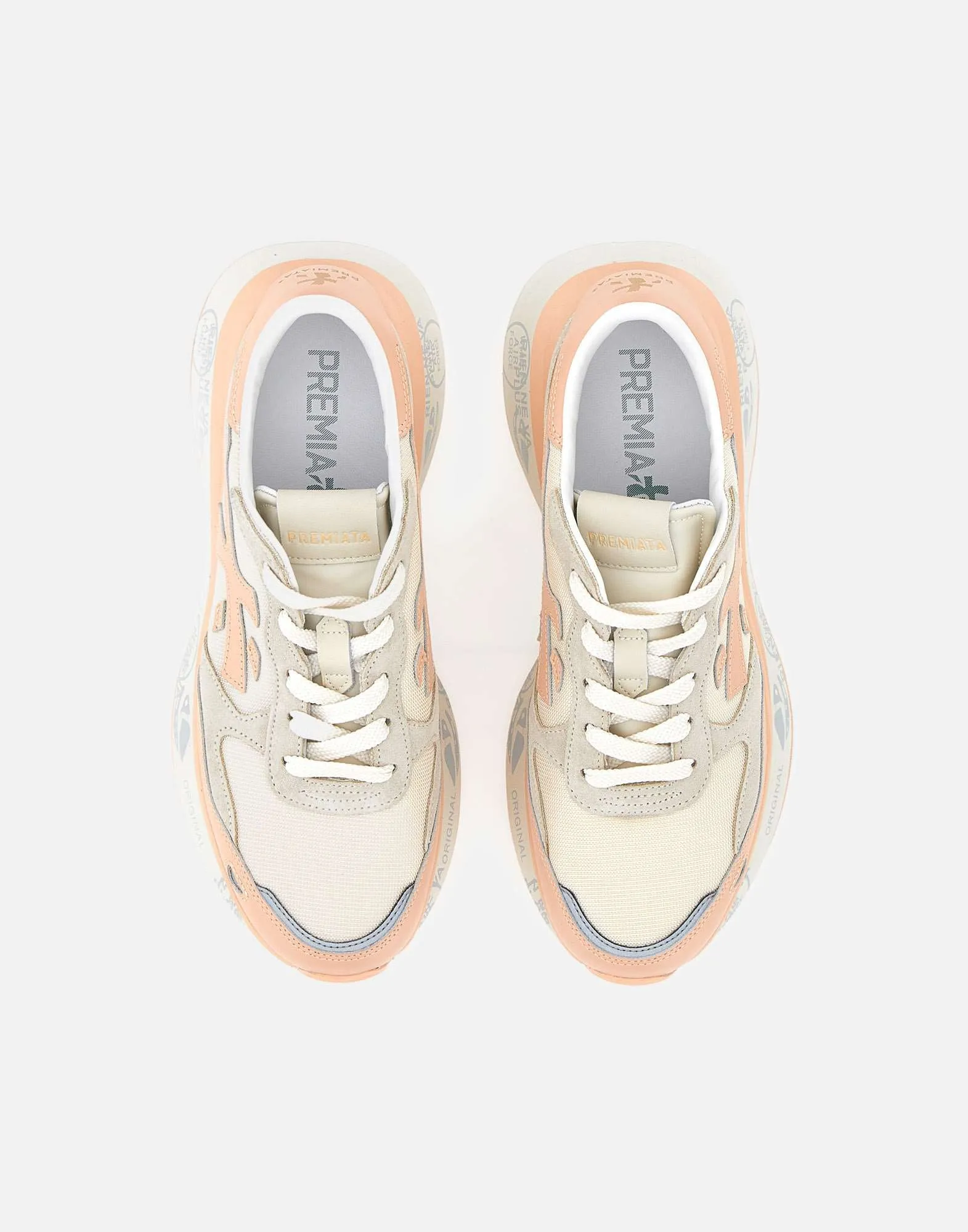 Premiata Lauryn7483 Pink Retro Running Sneakers