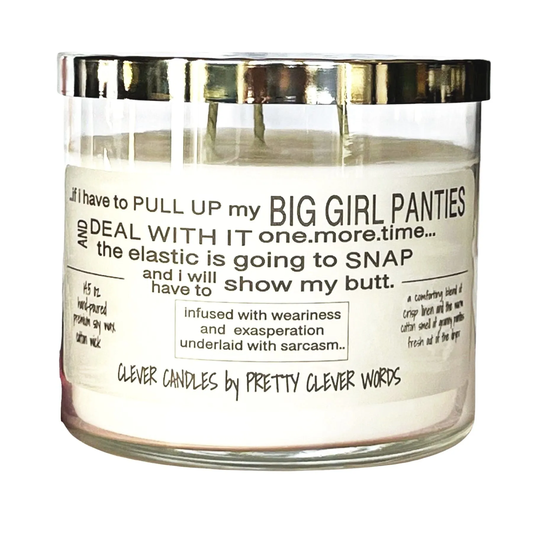 pull up my big girl panties - warm cotton candle