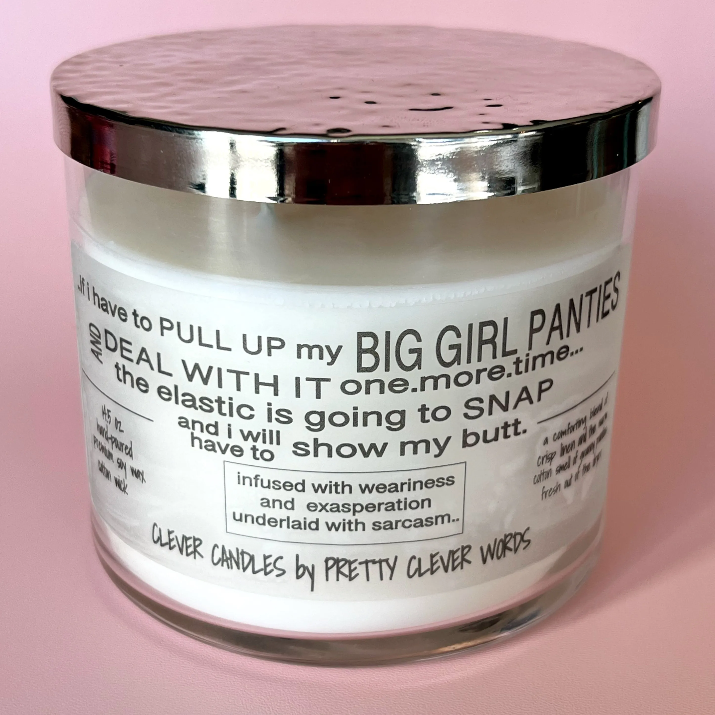 pull up my big girl panties - warm cotton candle