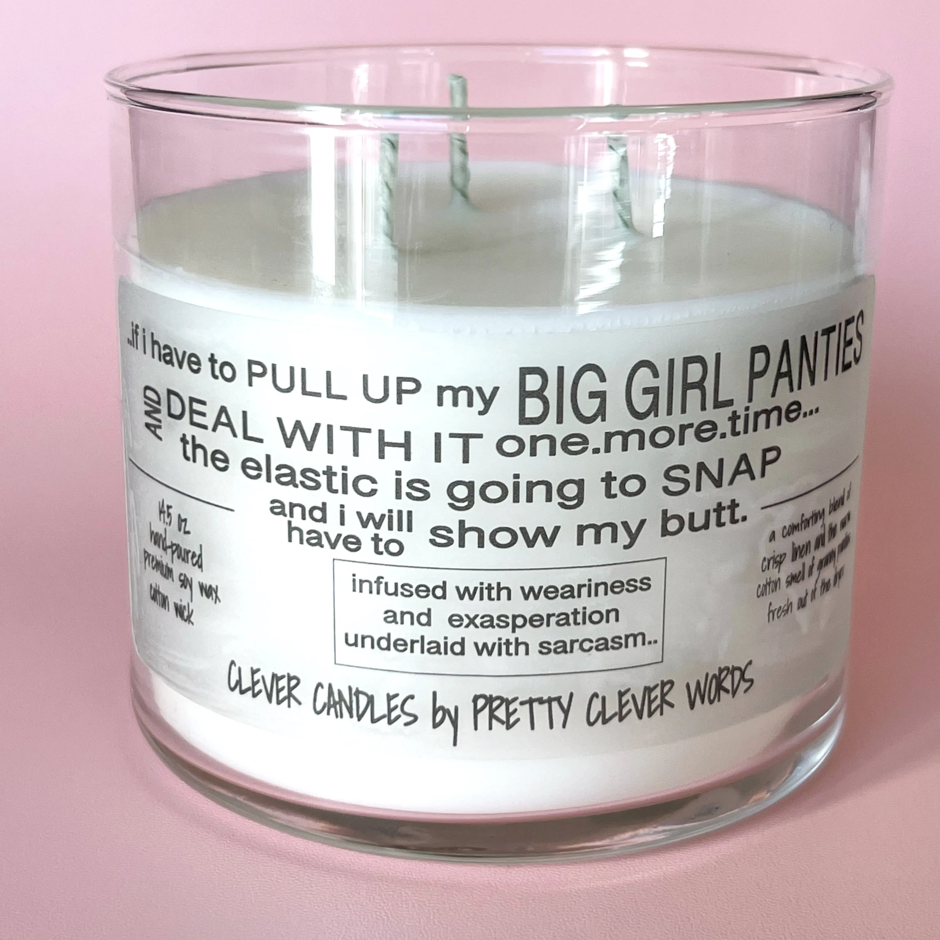 pull up my big girl panties - warm cotton candle