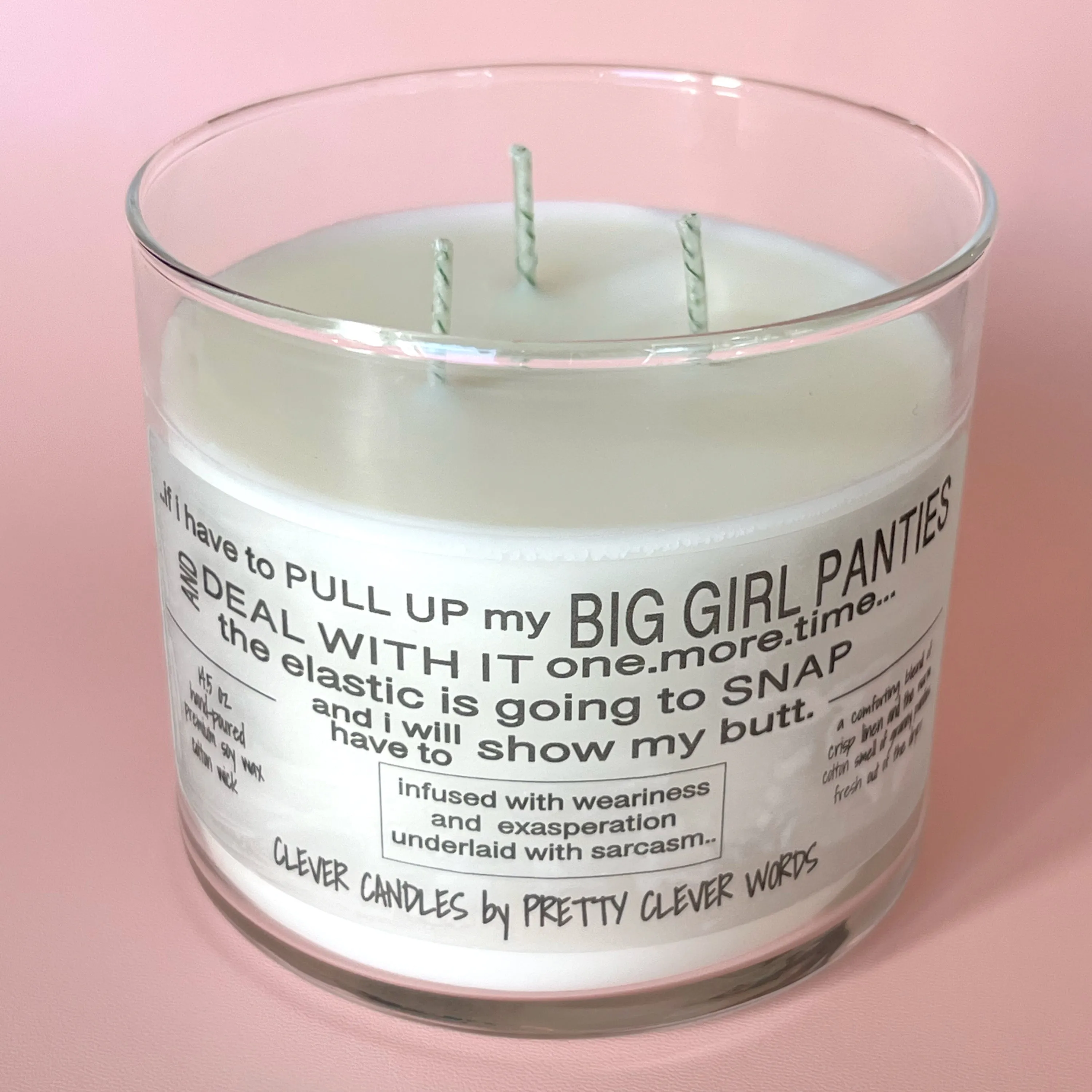 pull up my big girl panties - warm cotton candle