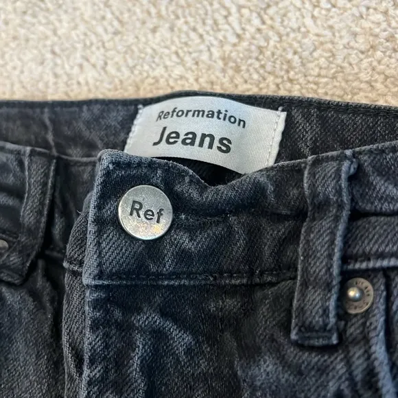 Reformation Pacific Julia High Skinny Jeans in Wash Black Size 26