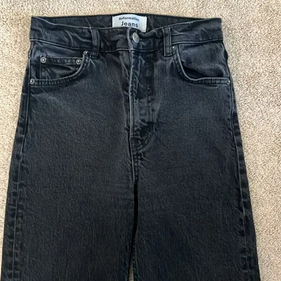 Reformation Pacific Julia High Skinny Jeans in Wash Black Size 26