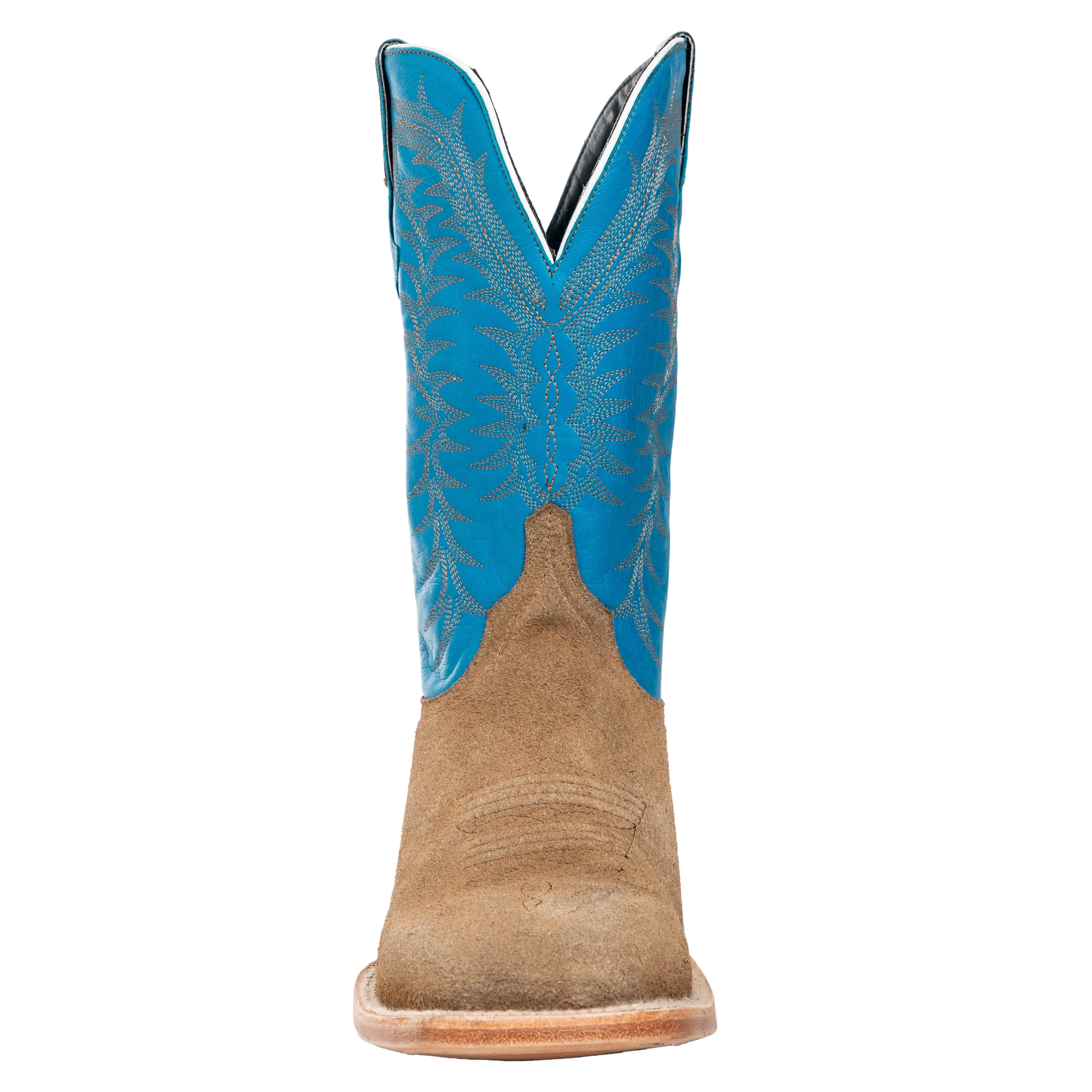 Resistol Boots - Rough Out Suede - Square Toe - Cognac