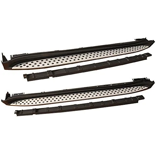 Running Board Compatible With 2007-2013 Mercedes Benz X164 GL-class, Factory Style Aluminum Black & Silver Side Step Bars Extensions by IKON MOTORSPORTS, 2008 2009 2010 2011