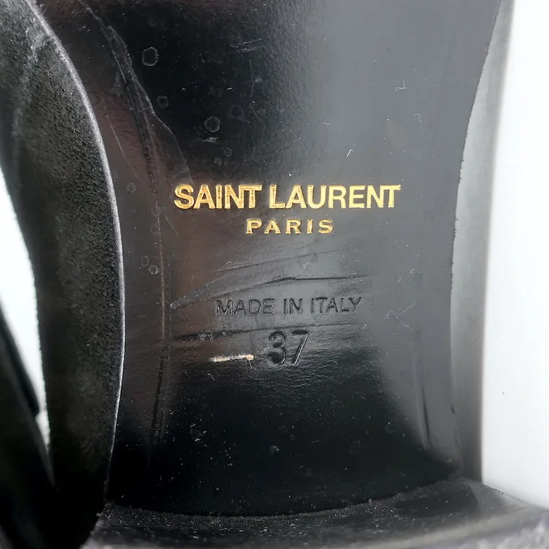 Saint Laurent Blake Jodhpur Ankle Boots Black Suede Size 37