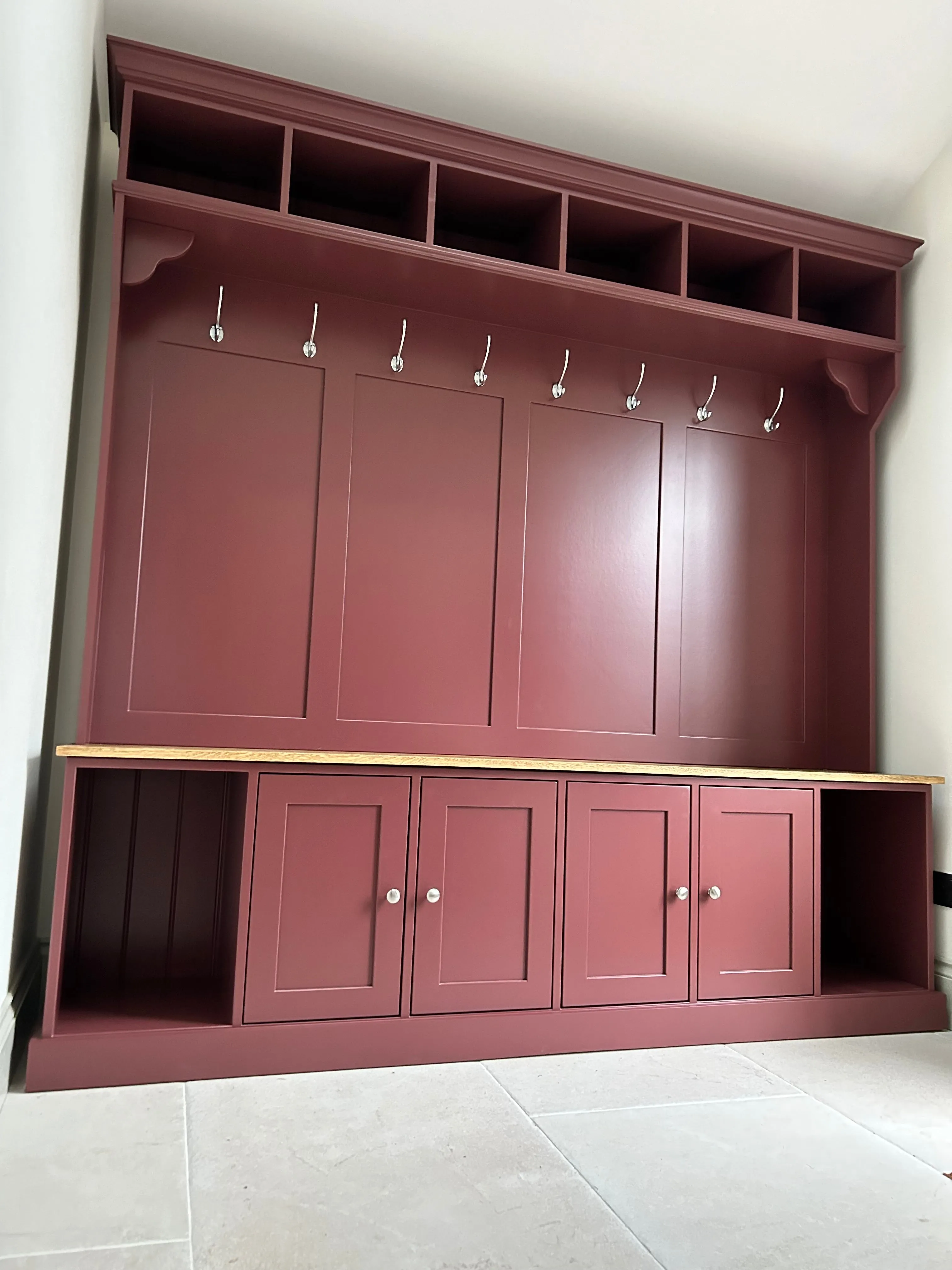 Shaker Boot Room Storage Bench - Extra Storage & Doors