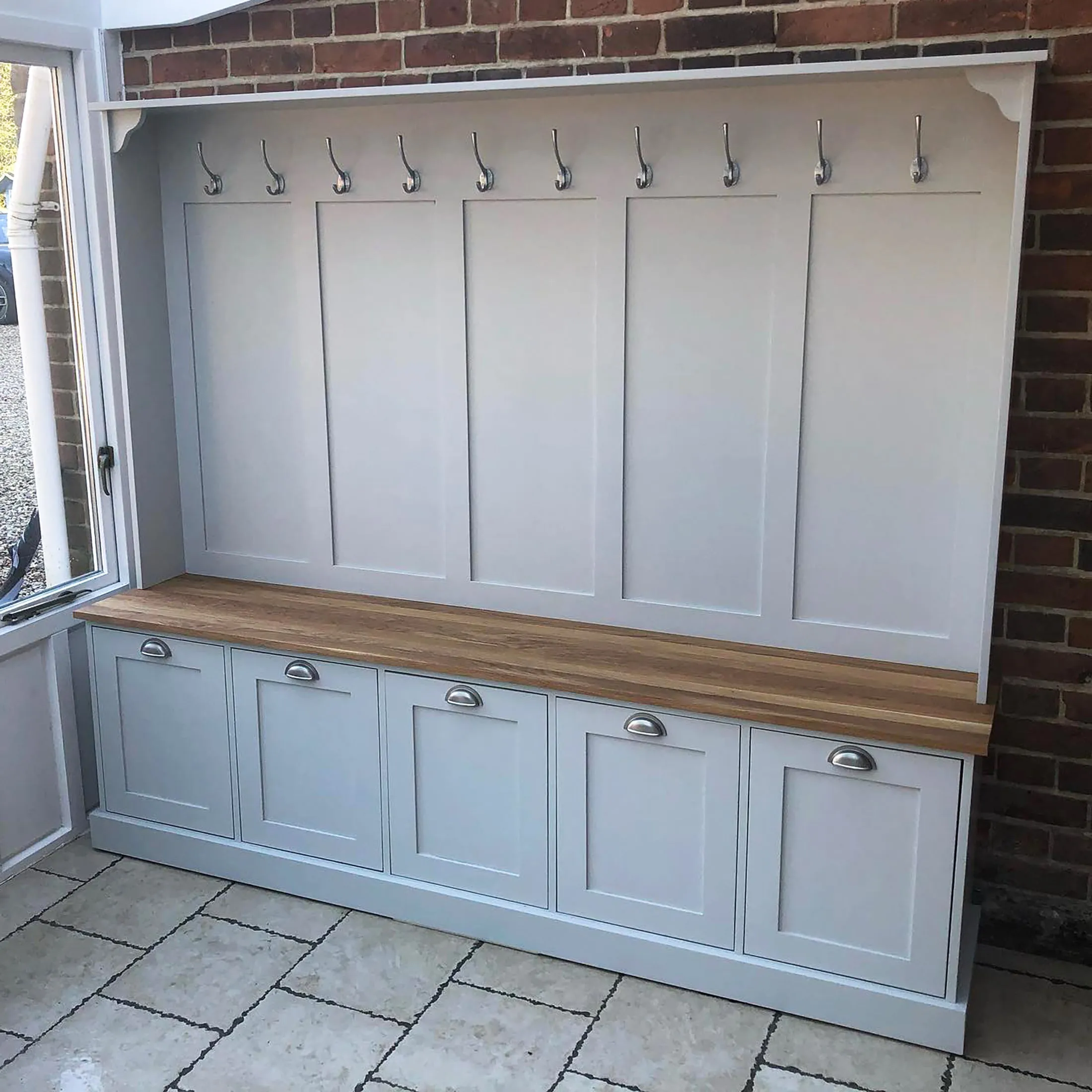 Shaker Boot Room Storage Bench with Drawers