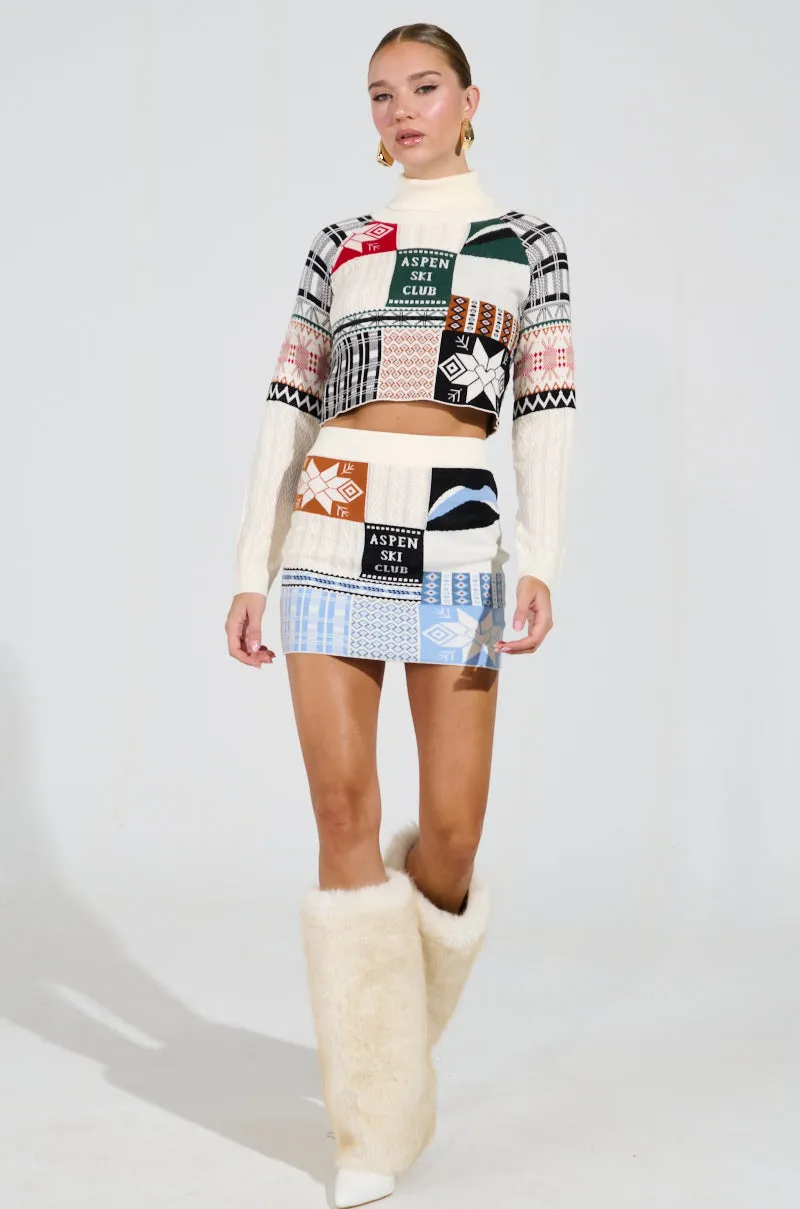 SKI CLUB CROPPED SWEATER