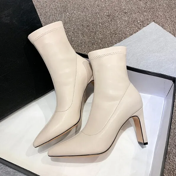 Small Size Pointy Slip On Boots BS395