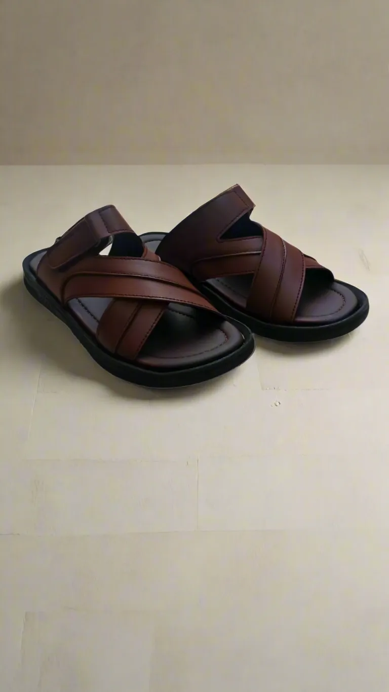Soft Sole Stylish Slippers  - Brown - SS 001