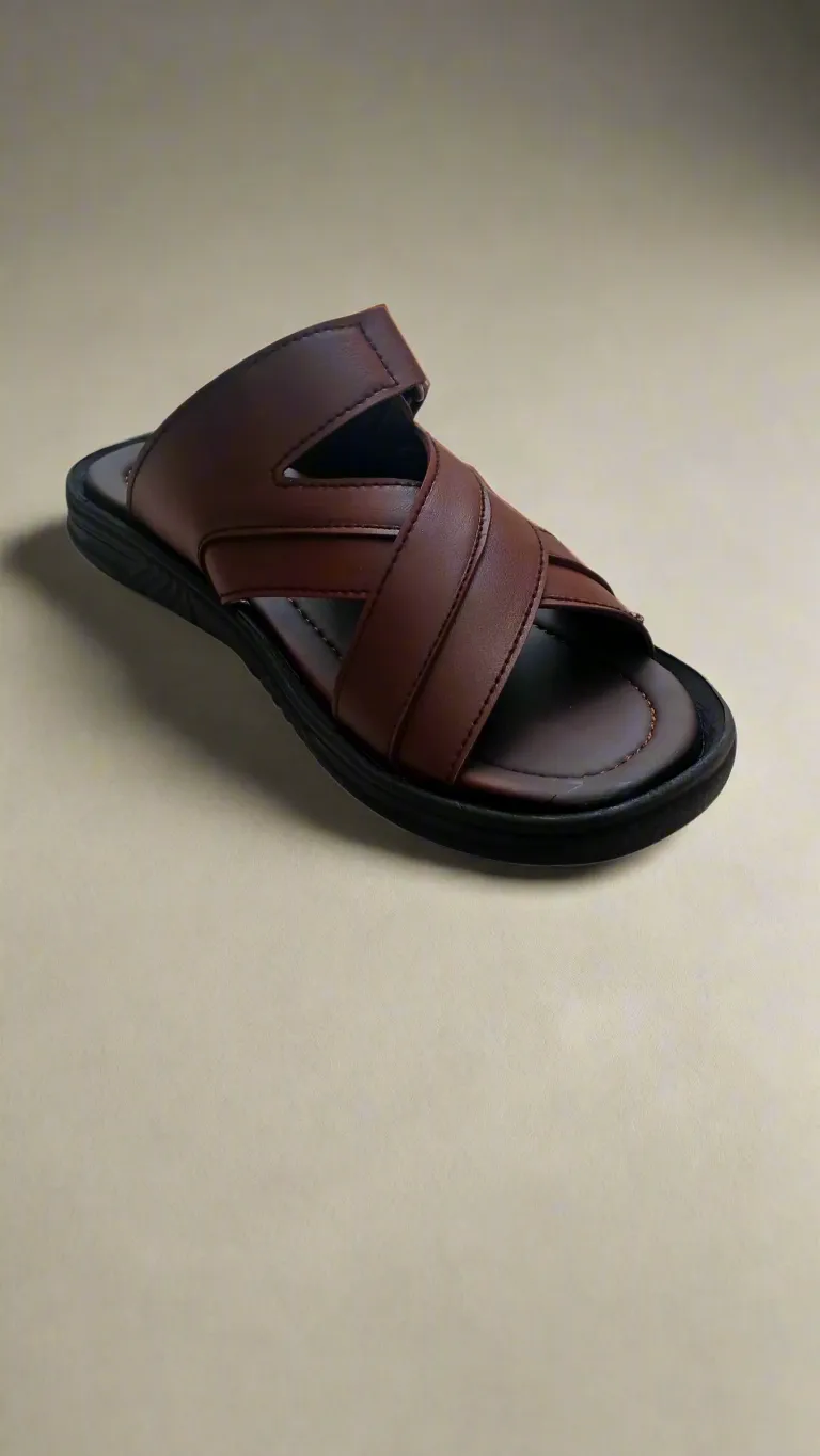 Soft Sole Stylish Slippers  - Brown - SS 001