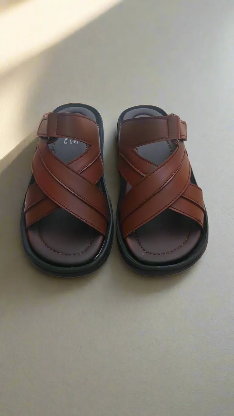 Soft Sole Stylish Slippers  - Brown - SS 001