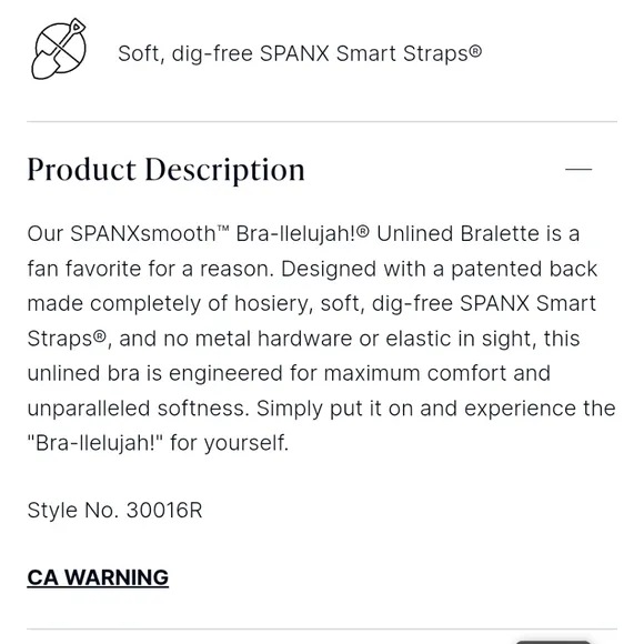 Spanx smooth Bra-llelujah Unlined Bralette