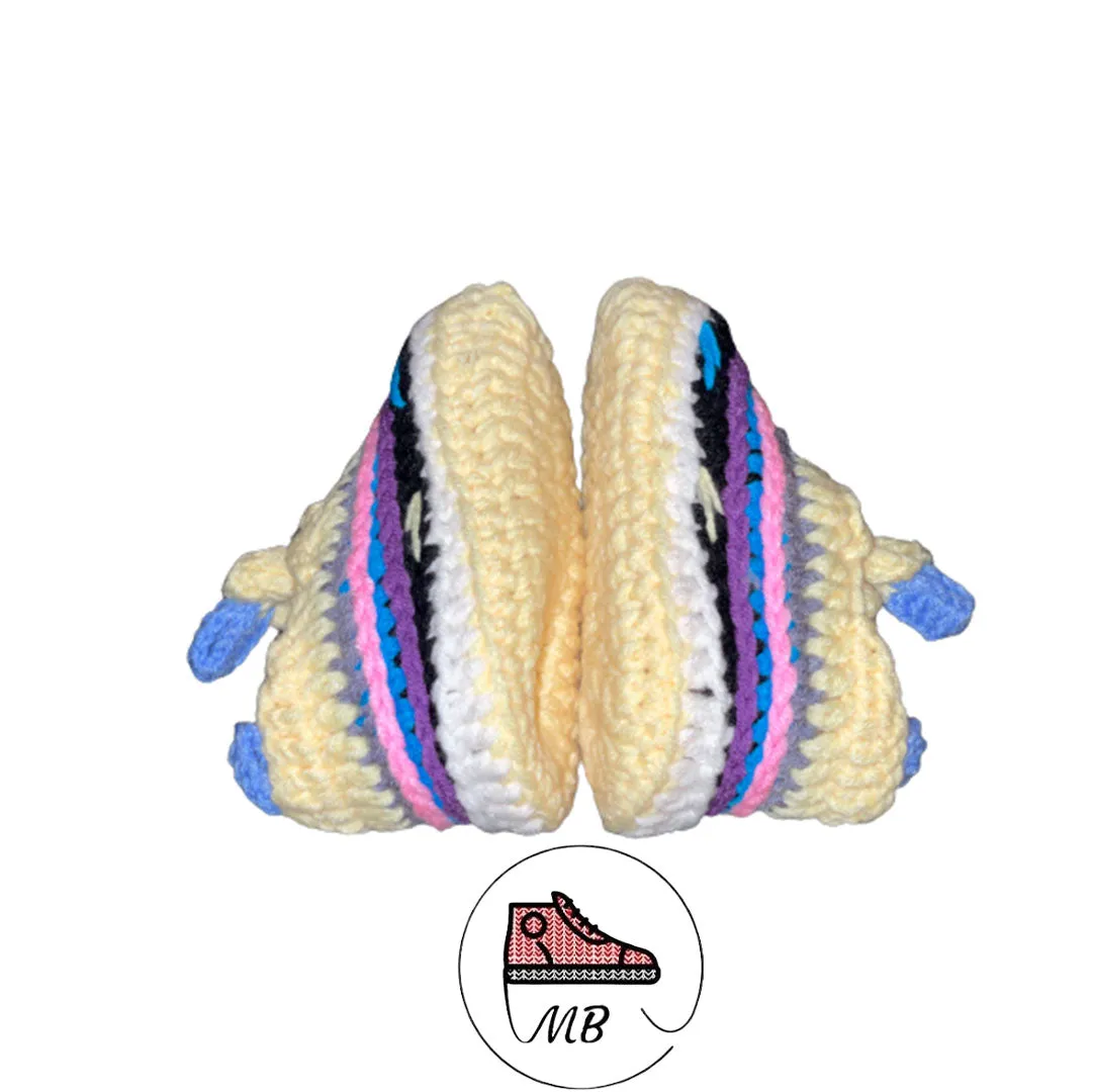Stylish Knit Mumybuddy Sneakers For Infants - Yellow, Blue, Pink, Purple
