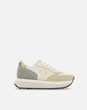Sun68 Big Ally White Platform Sneakers