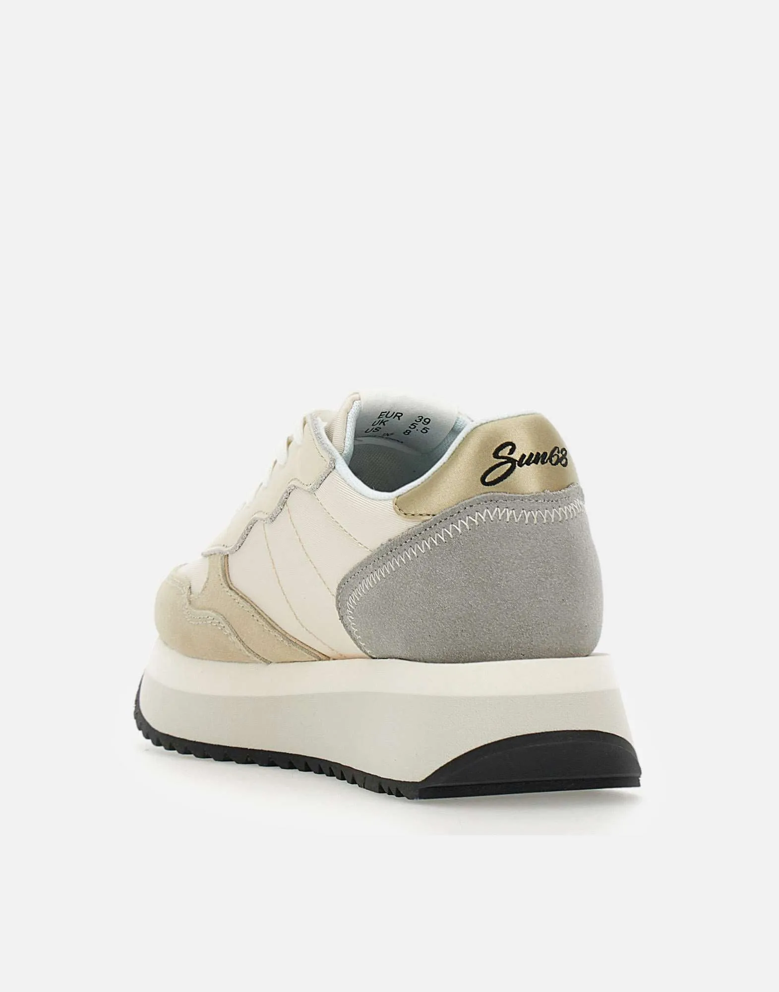Sun68 Big Ally White Platform Sneakers