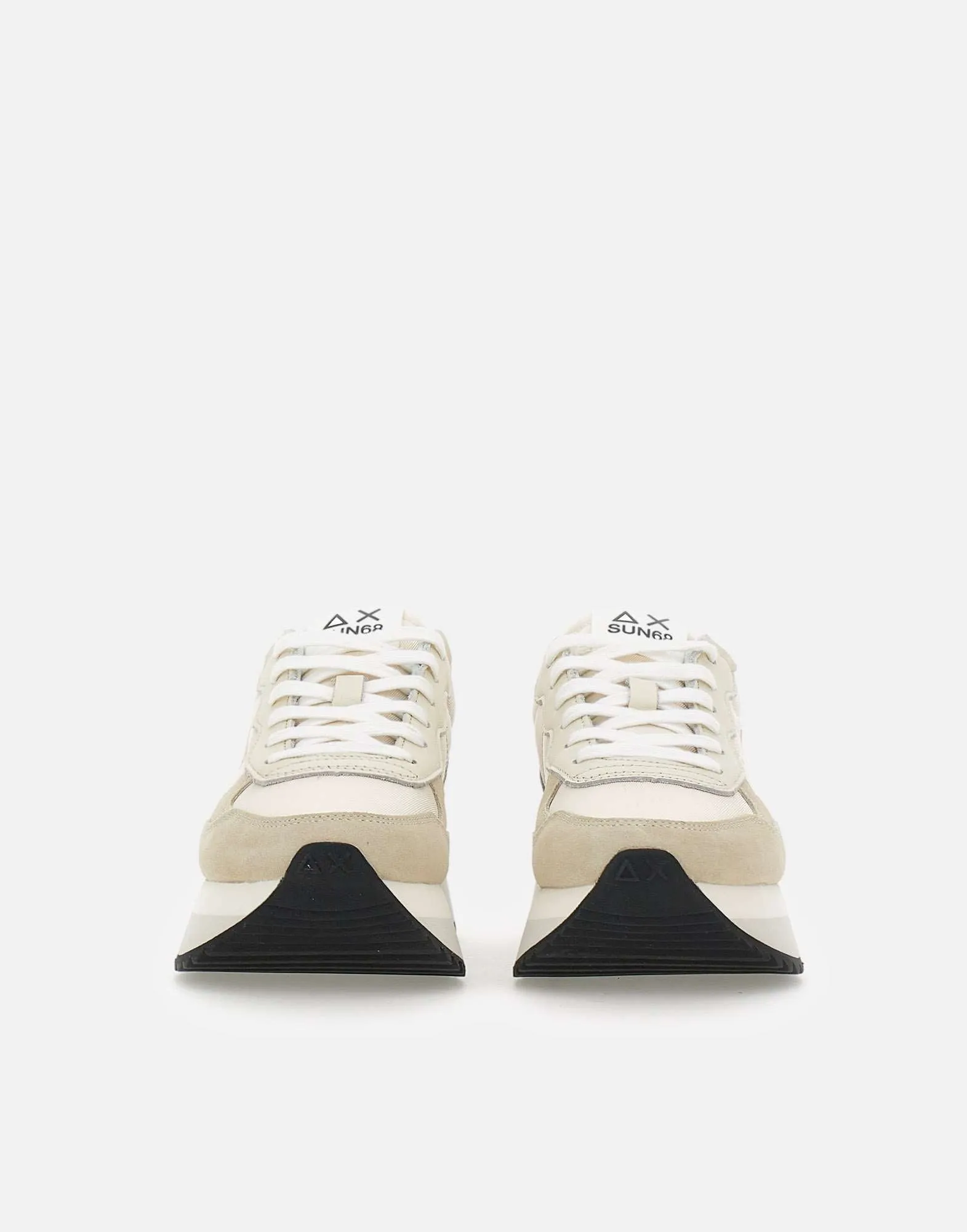 Sun68 Big Ally White Platform Sneakers
