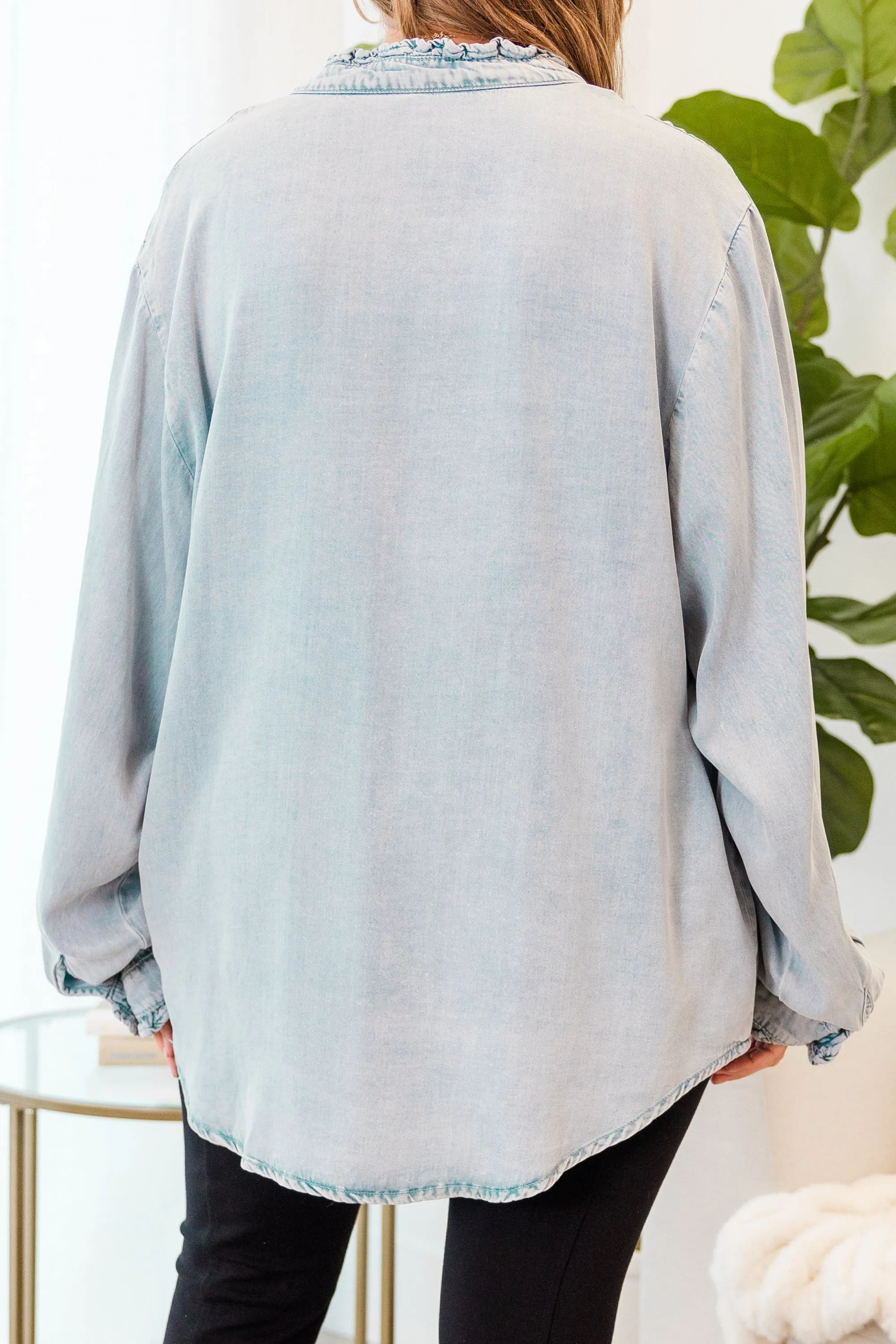 Sunny Side of Life Top, Light Wash