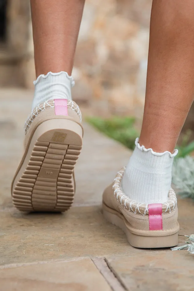 Sydney Light Beige Short Slip-On Booties SALE