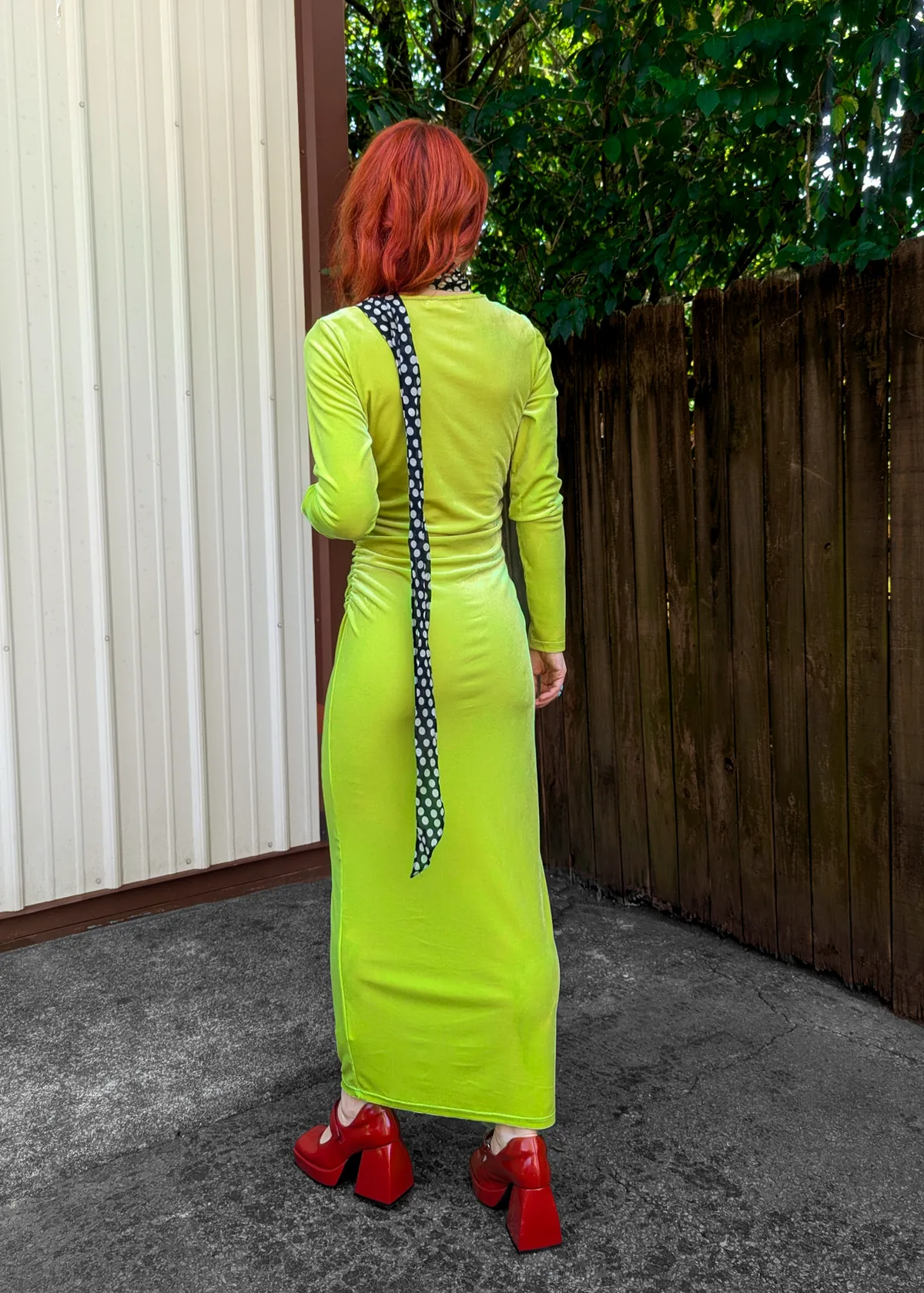 The Limelight Velvet Ruched Midi-Maxi Dress