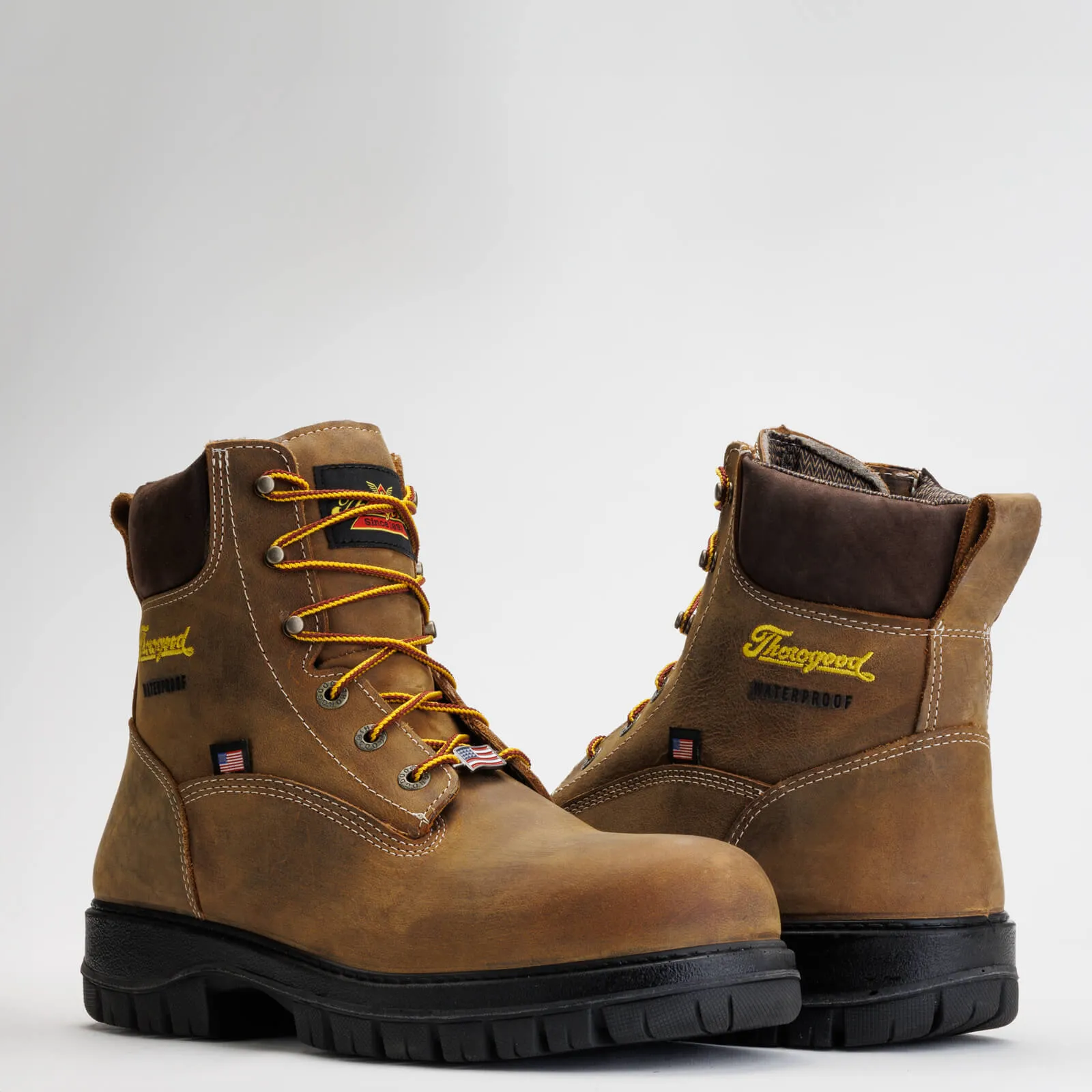 Thorogood Men's Genesis Series 6" Round Toe Waterproof Work Boot -Chestnut- 814-4149