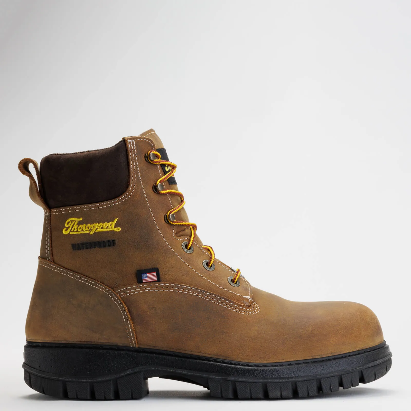 Thorogood Men's Genesis Series 6" Round Toe Waterproof Work Boot -Chestnut- 814-4149
