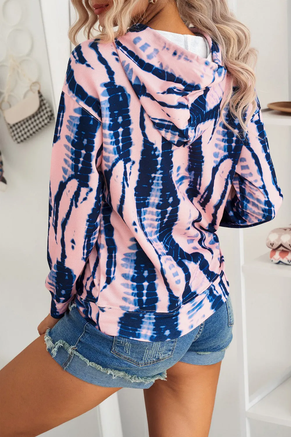 Tie-dye Print Pullover Hoodie